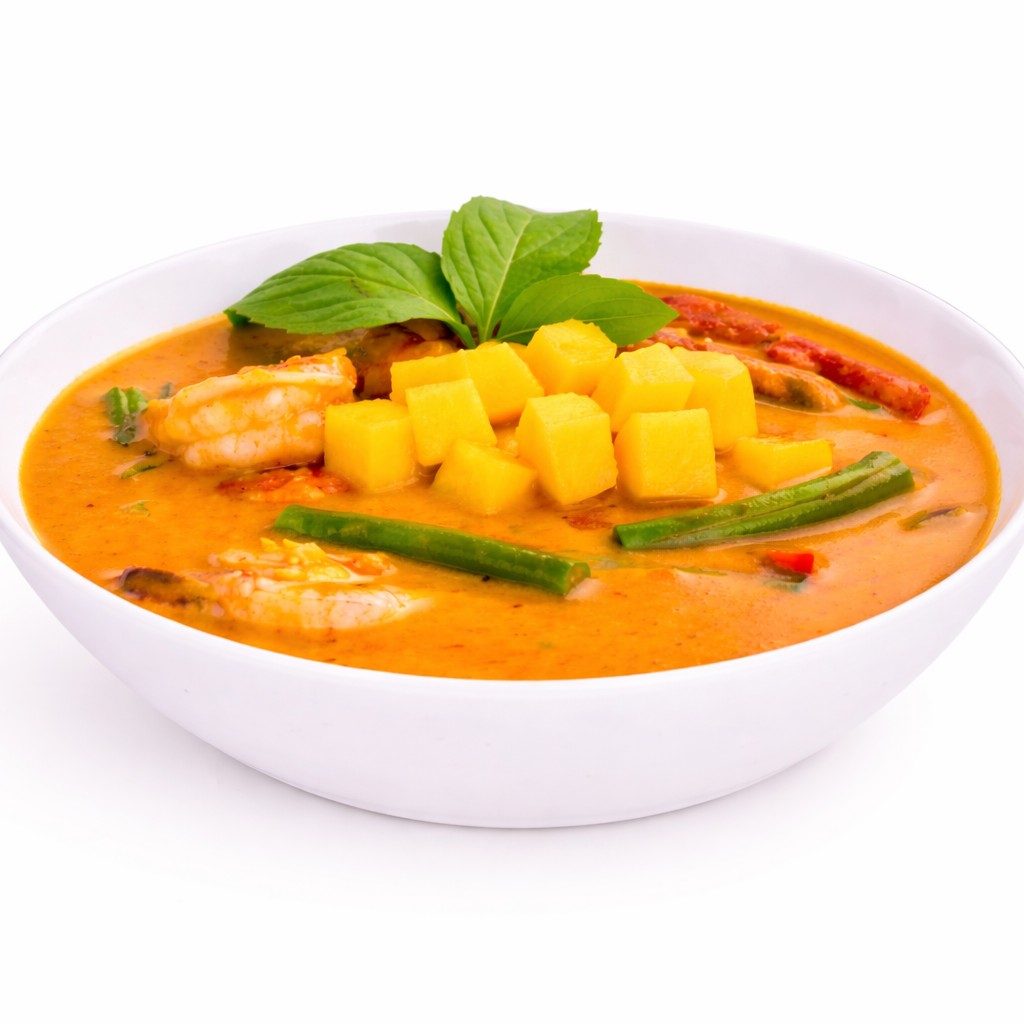 Panang Shrimp with Mango.