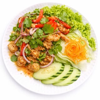 Fried Chicken Larb Salad