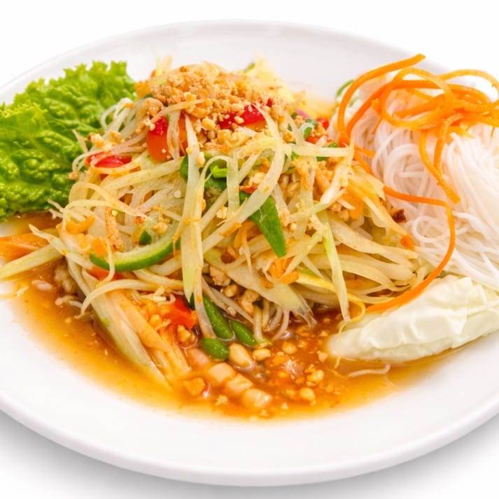 Som Tum Thai (Papaya Salad with Dried Shrimp).